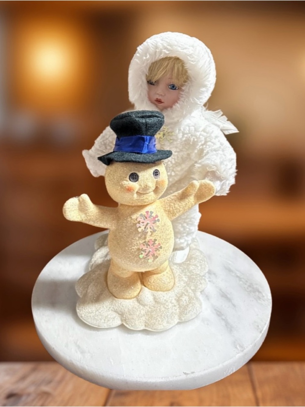 Ashton Drake “Beneath The Mistletoe” Porcelain Doll Snowbabies ~ New W/ Box